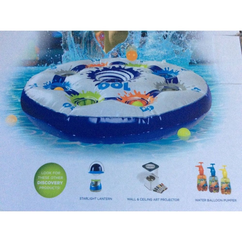 Inflatable Target Toss Floating Pool Game with 10 Balls and Tether Rope, for Swi - Picture 7 of 10